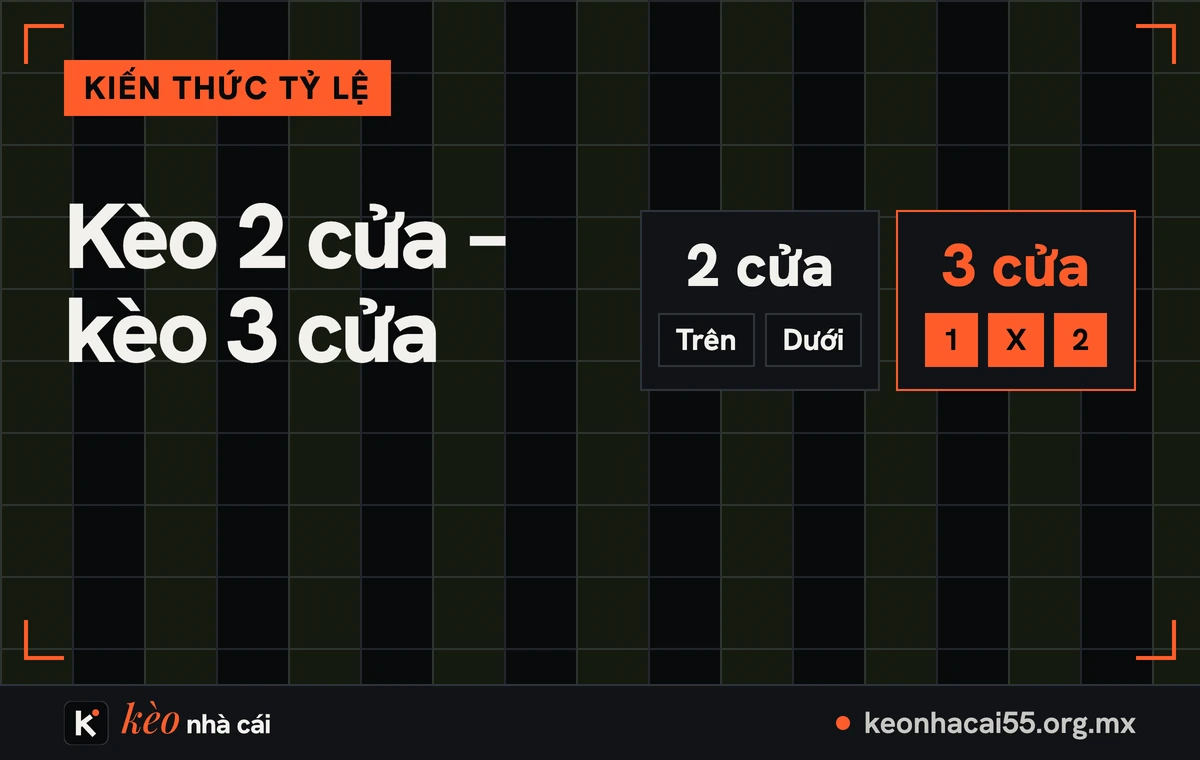 Hai thẻ 2 cửa và 3 cửa đặt cạnh nhau trên nền sân cỏ