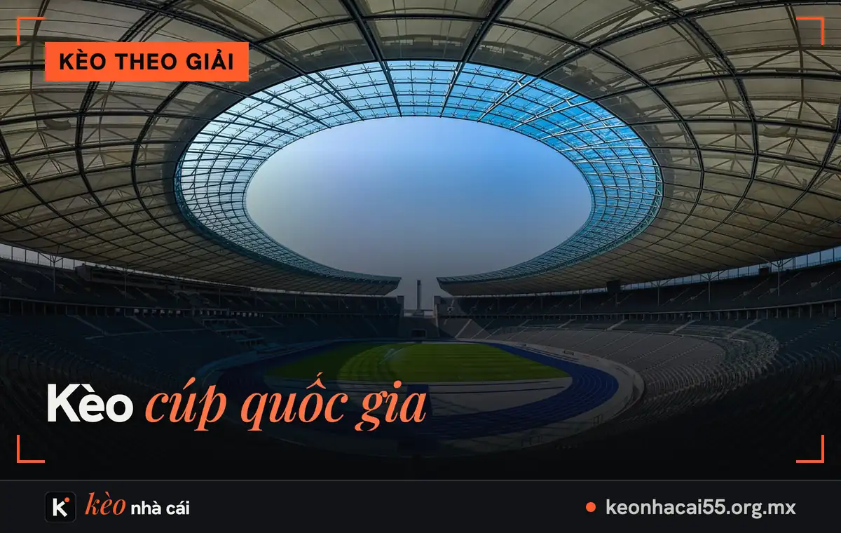 Kèo cúp quốc gia: sân vận động Olympic Berlin nhìn từ khán đài