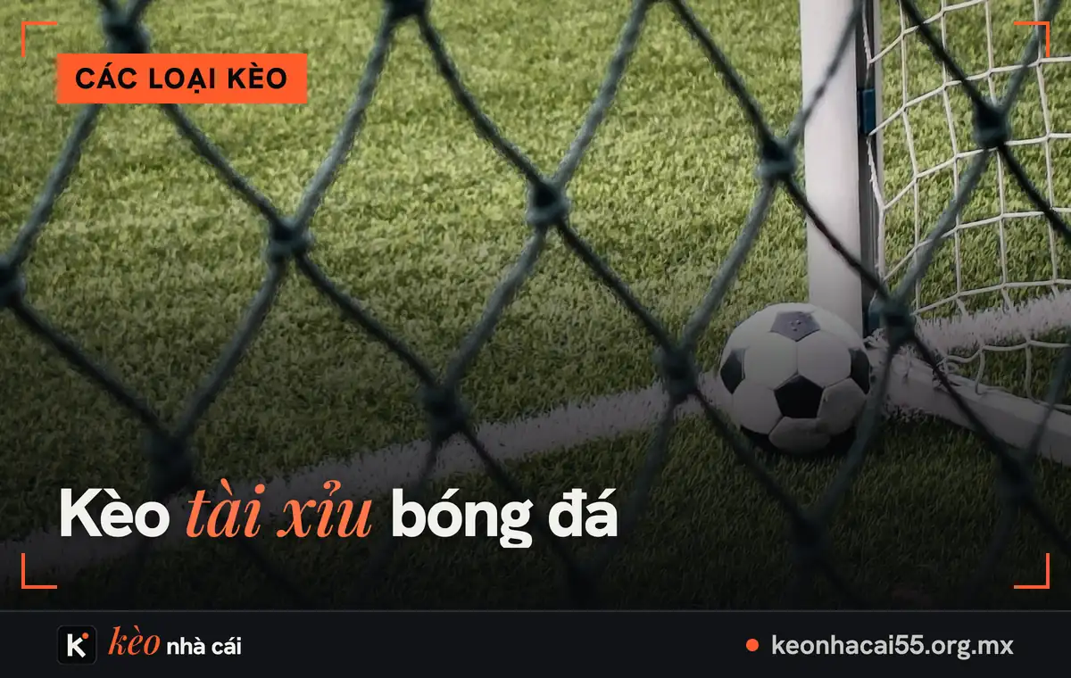 Kèo tài xỉu bóng đá: quả bóng nằm trong lưới góc khung thành